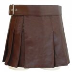 brown leather utility kilt