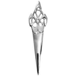 chrome celtic swirl kilt pin