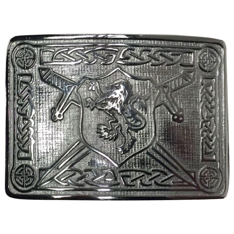 rampant lion men scottish kilt belt buckle