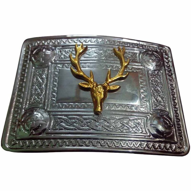 stag kilt belt buckle