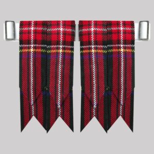 black stewart tartan socks flashes