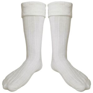 scottish irish off white kilt hose socks