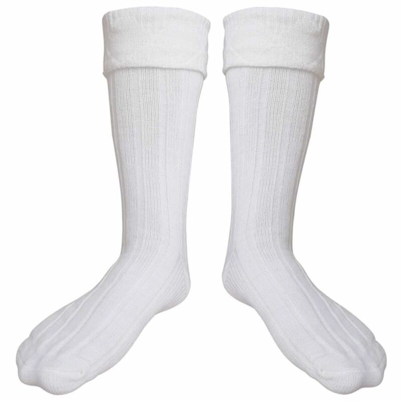 white kilt hose socks