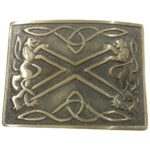 scottish saltire & lion band kilt belt buckle