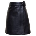 women leather kilt skirt