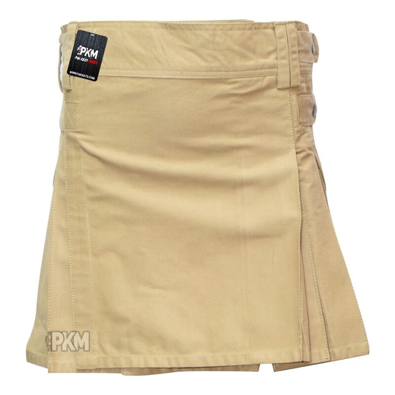 cargo style women utility kilt khaki color