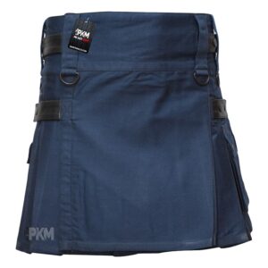 women utility kilt navy new four leather straps