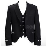 Scottish Black Argyle Kilt Jacket