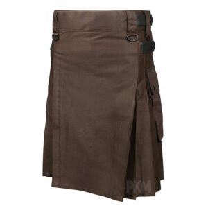 scottish brown utility kilt