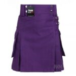 scottish highland purple utility pleated kilts