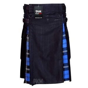 hybrid ramsey blue tartan utility kilt