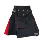 women black and red hybrid utility kilt