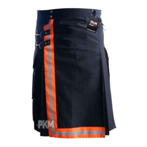 black firefighter men kilt