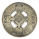 celtic knot brass antique brooch