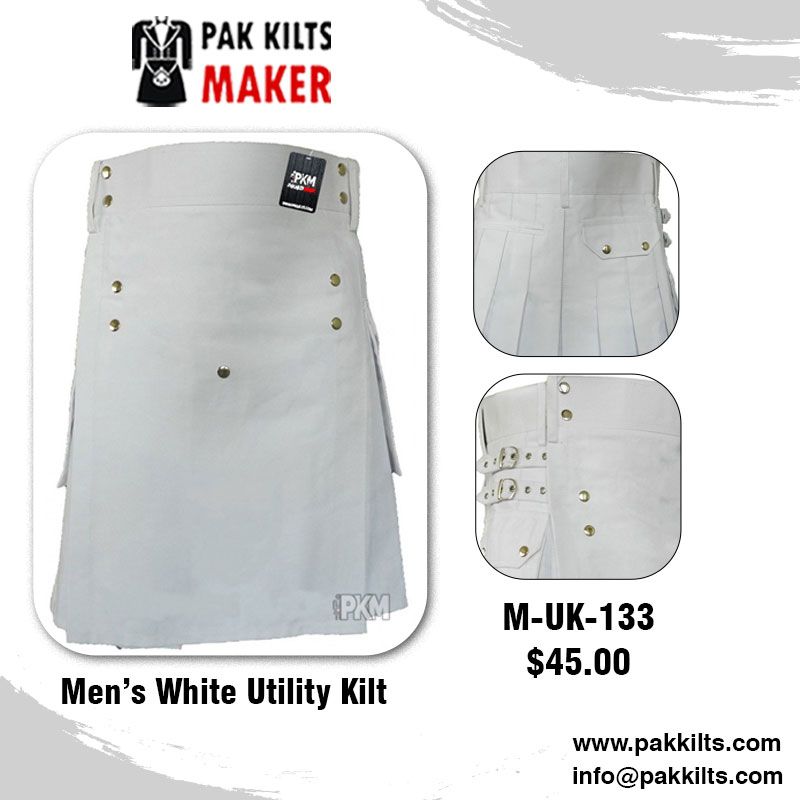 men white utility kilt