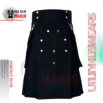 Black Utility Kilt
