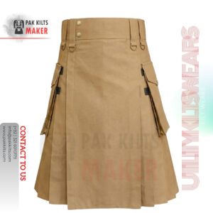 Khaki Tan Utility Kilt