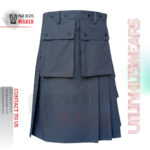 Grey Cotton Utility Kilt