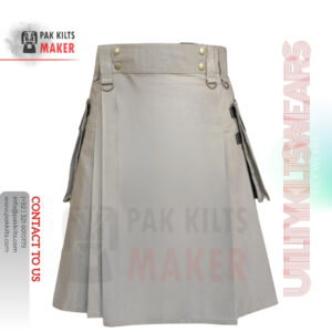 Modern Khaki Utility Kilt