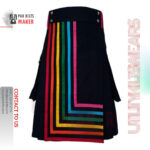 Rainbow Stripe Utility Kilt