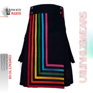 Rainbow Stripe Utility Kilt