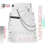 White Gothic Utility Kilt