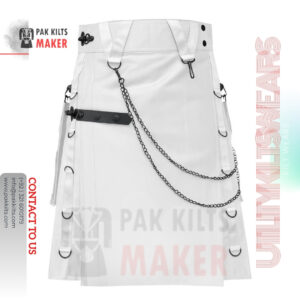 White Gothic Utility Kilt