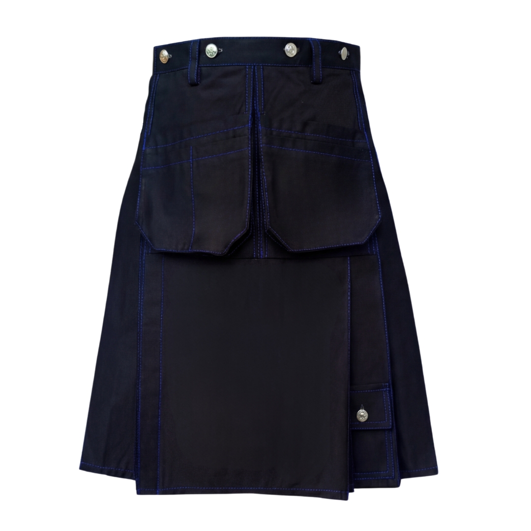 Black Cotton Utility Work Kilt Black Cotton Utility Work Kilt