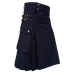 Black Ripstop Utility Kilt