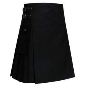 Black Utility Kilt for Men
