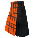 Orange & Black Gothic Utility Kilt