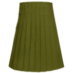 Solid Olive Green Cotton Utility Kilt