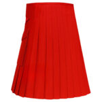 Solid Red Cotton Utility Kilt