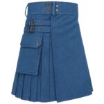 Washed Blue Jean Utility Kilt