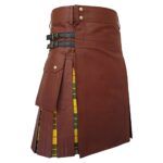 Brown Hybrid Kilt for Men