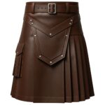 Brown Leather Kilt