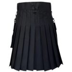 Black Gothic Utility Kilt for Men