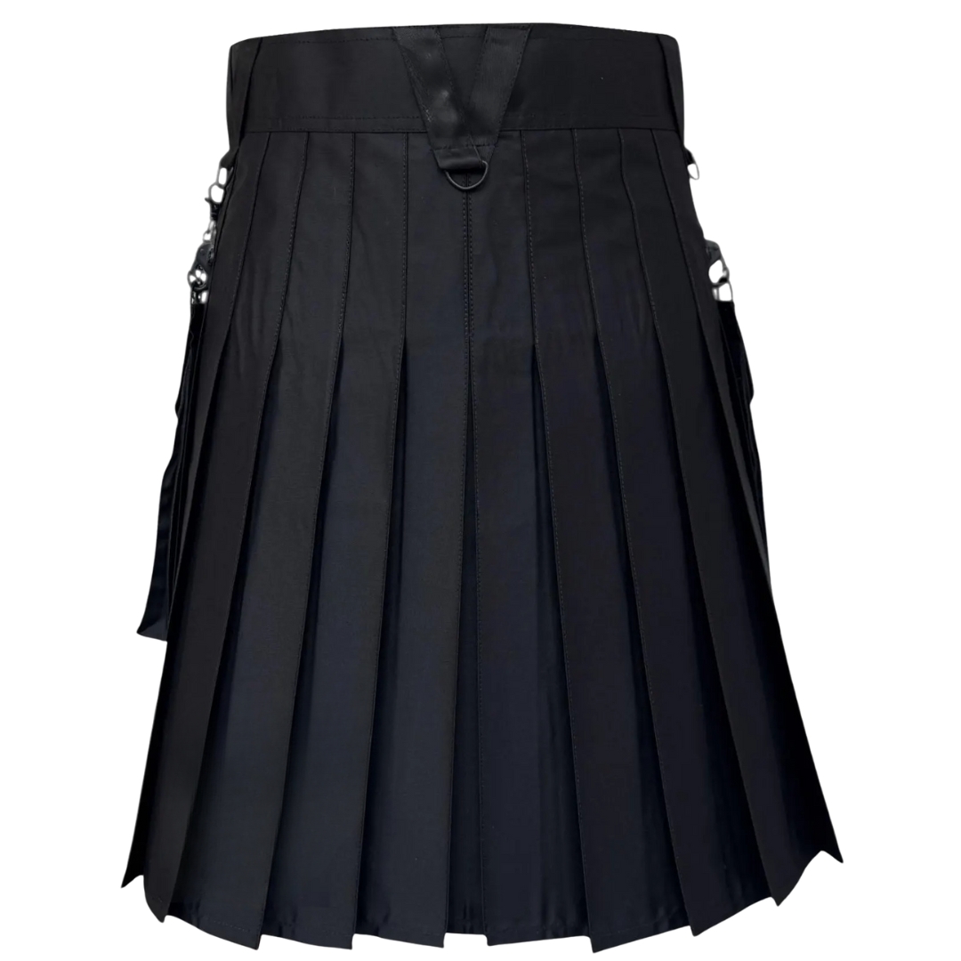 Black Gothic Utility Kilt for Men Black Gothic Utility Kilt for Men