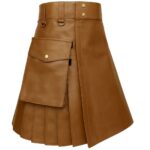 Honey Brown Leather Utility Kilt