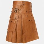Camel Tan Leather Utility Kilt