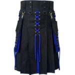 Black & Blue Hybrid Utility Kilt for Men