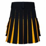 Black & Yellow Hybrid Utility Kilt for Men