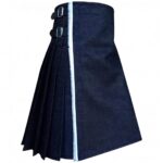 Blue Denim Scottish Kilt for Men