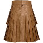 Honey Brown Leather Utility Kilt