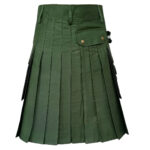 Olive Green Gothic Utility Kilt