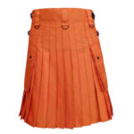 Orange Cotton Utility Kilt