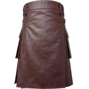 Brown Leather Kilt