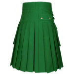 Solid Green Cotton Utility Kilt
