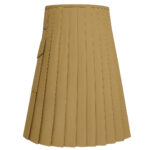 Solid Khaki Cotton Utility Kilt
