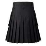 Black Cotton Utility Kilt